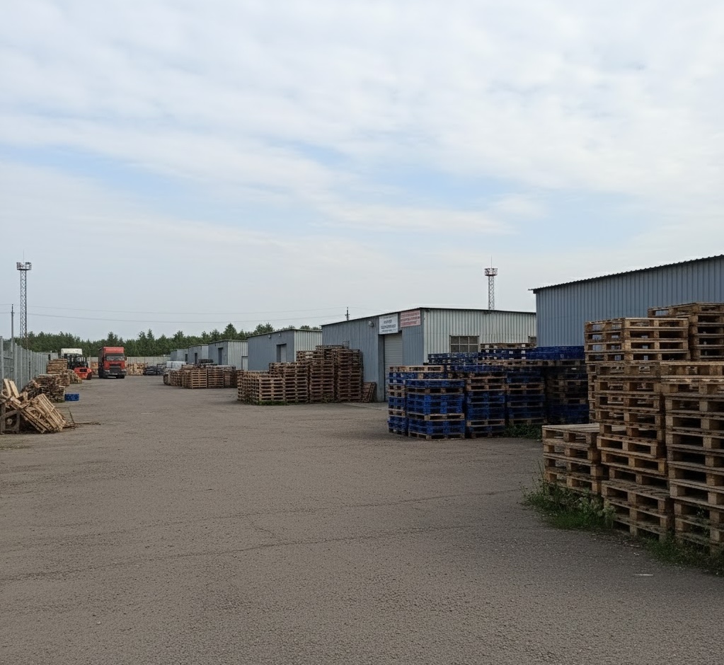 Las Vegas Pallets team members working together in our facility