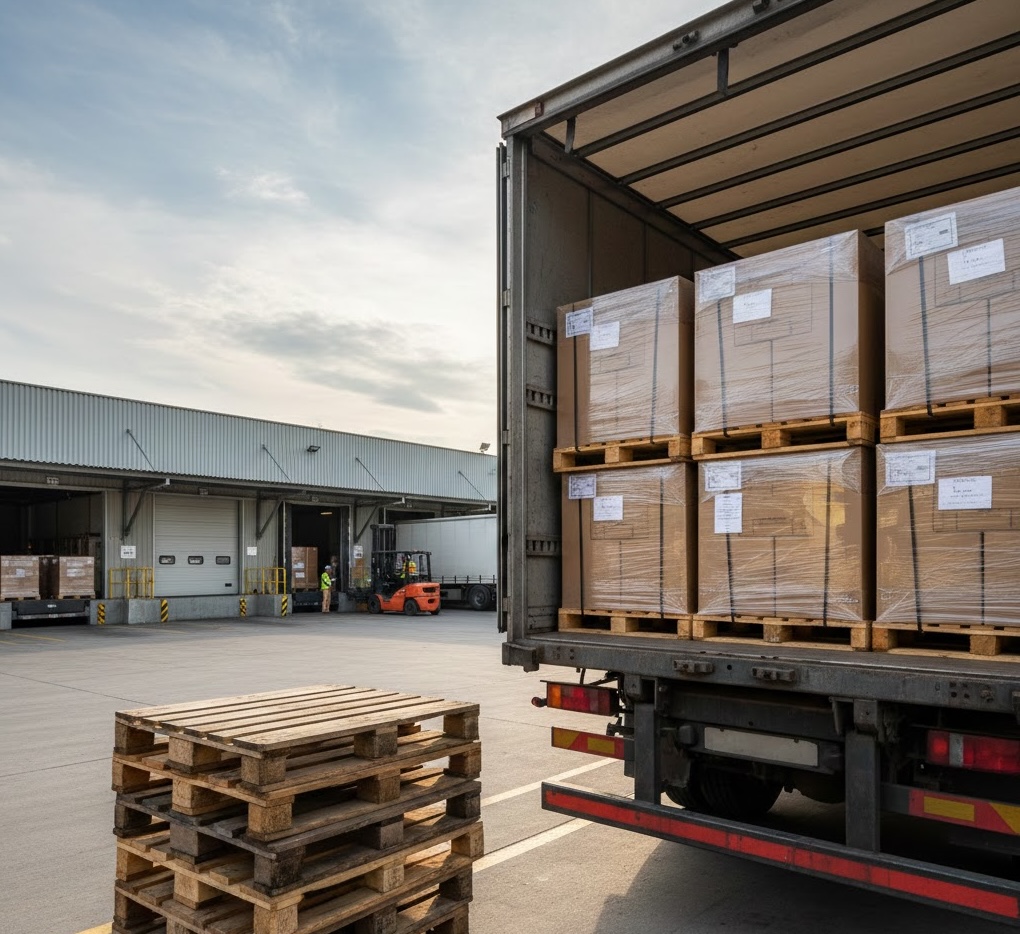 Premium Grade A pallets stacked and ready for shipment