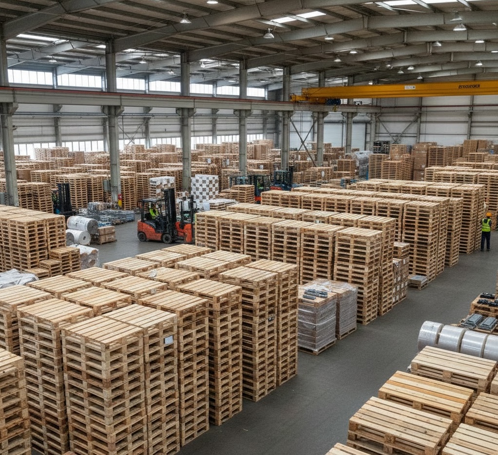 Professional pallet repair and refurbishment services in action